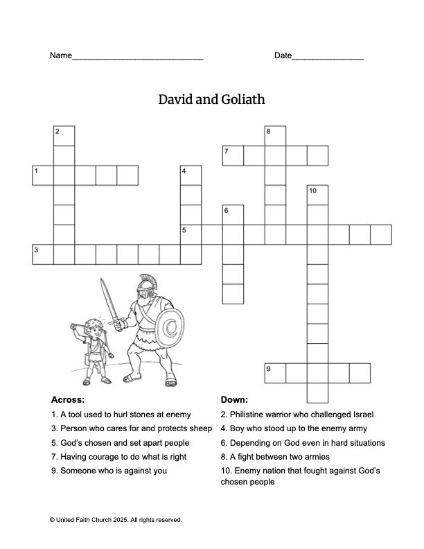 Featured image for “David and Goliath – Crossword”