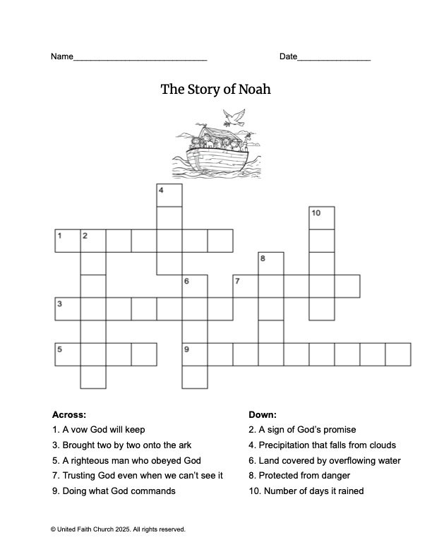 Featured image for “Noah’s Ark – Crossword”