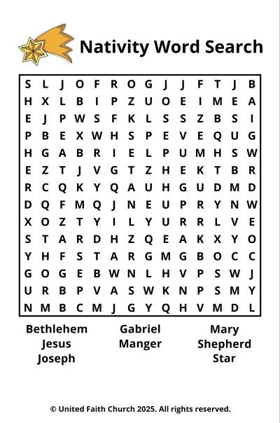 Featured image for “Nativity Scene – Word Search”
